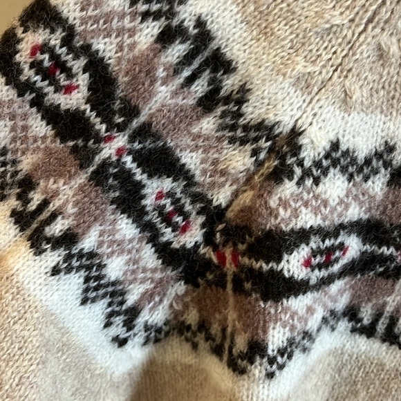 Vintage Wool Sweater Bamberger’s Men’s Store Size XL Fair Isle - Picture 4 of 7